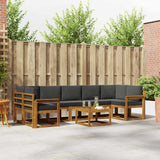 Outdoor Sofa Set with Cushion 8 pcs Natural and Anthracite