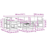 Outdoor Sofa Set with Cushion 8 pcs Natural and Anthracite