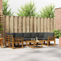 Outdoor Sofa Set 8 pcs Natural and Anthracite