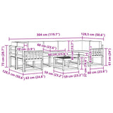 Outdoor Sofa Set with Cushion 8 pcs Natural and Anthracite