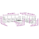 Outdoor Sofa Set with Cushion 9 pcs Natural and Anthracite - Extra Image