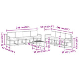 Outdoor Sofa Set with Cushion 9 pcs Natural and Anthracite - Extra Image