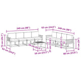 Outdoor Sofa Set with Cushion 9 pcs Natural and Anthracite - Extra Image