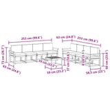 Outdoor Sofa Set with Cushion 9 pcs Natural and Anthracite