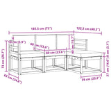 Outdoor Sofa Set with Cushion 4 pcs Natural and Anthracite - Low Angle