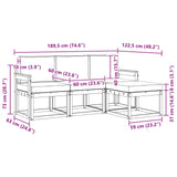 Outdoor Sofa Set with Cushion 4 pcs Natural and Anthracite