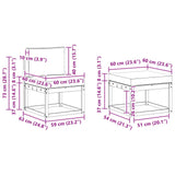 Outdoor Sofa Set 5 pcs Natural and Anthracite Solid Acacia Wood - Extra Image