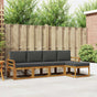Outdoor Sofa Set 5 pcs 5-Seaters Natural and Anthracite