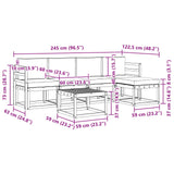 Outdoor Sofa Set with Cushion 6 pcs Natural and Anthracite - Extra Image