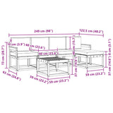 Outdoor Sofa Set with Cushion 6 pcs Natural and Anthracite
