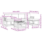 Outdoor Sofa Set with Cushion 6 pcs Natural and Anthracite - Extra Image