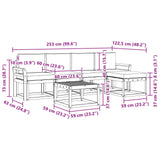 Outdoor Sofa Set with Cushion 6 pcs Natural and Anthracite - Extra Image