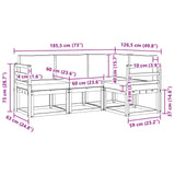 Outdoor Sofa Set with Cushion 4 pcs Natural and Anthracite - Extra Image
