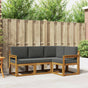 Outdoor Sofa Set 4 pcs Natural and Anthracite