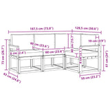 Outdoor Sofa Set with Cushion 4 pcs Natural and Anthracite