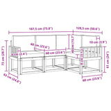 Outdoor Sofa Set with Cushion 4 pcs Natural and Anthracite