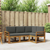 Outdoor Sofa Set with Cushion 4 pcs Natural and Anthracite