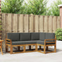 Outdoor Sofa Set 4 pcs Natural and Anthracite