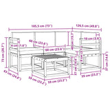Outdoor Sofa Set 5 pcs Natural and Anthracite - Extra Image