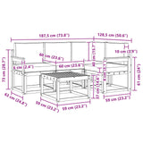 Outdoor Sofa Set 5 pcs Natural and Anthracite - Extra Image