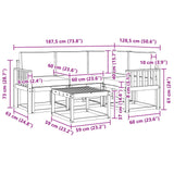 Outdoor Sofa Set 5 pcs Natural and Anthracite - Extra Image