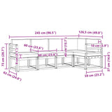 Outdoor Sofa Set with Cushion 5 pcs Natural and Anthracite