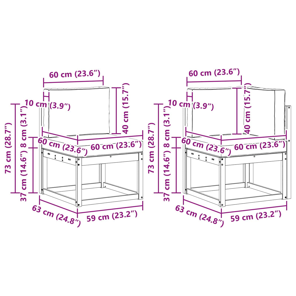 Outdoor Sofa Set with Cushion 5 pcs Natural and Anthracite
