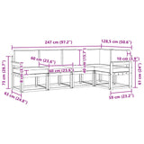 Outdoor Sofa Set with Cushion 5 pcs Natural and Anthracite - Extra Image