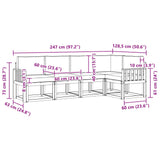 Outdoor Sofa Set with Cushion 5 pcs Natural and Anthracite - Extra Image