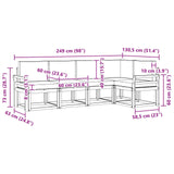 Outdoor Sofa Set with Cushion 5 pcs Natural and Anthracite - Extra Image