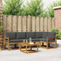 Outdoor Sofa Set 6 pcs 5-Seaters Natural and Anthracite