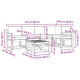 Outdoor Sofa Set with Cushion 6 pcs Natural and Anthracite - Extra Image
