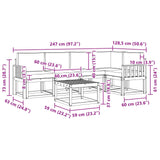 Outdoor Sofa Set with Cushion 6 pcs Natural and Anthracite - Extra Image