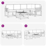 Outdoor Sofa Set with Cushion 6 pcs Natural and Anthracite