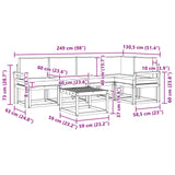 Outdoor Sofa Set with Cushion 6 pcs Natural and Anthracite