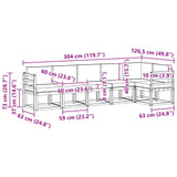 Outdoor Sofa Set 6 pcs Natural and Anthracite