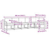 Outdoor Sofa Set 6 pcs Natural and Anthracite - Extra Image