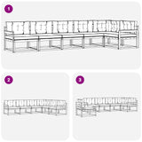 Outdoor Sofa Set 6 pcs Natural and Anthracite - Close-Up Angle