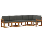 Outdoor Sofa Set 6 pcs Natural and Anthracite