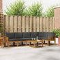 Outdoor Sofa Set 7 pcs Natural and Anthracite