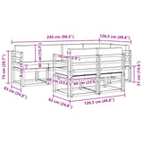 Outdoor Sofa Set with Cushion 7 pcs Natural and Anthracite