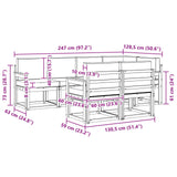 Outdoor Sofa Set with Cushion 7 pcs Natural and Anthracite - Extra Image