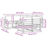 Outdoor Sofa Set with Cushion 7 pcs Natural and Anthracite - Extra Image