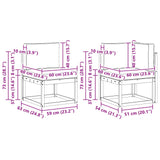 Outdoor Sofa Set with Cushion 7 pcs Natural and Anthracite