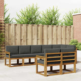 Outdoor Sofa Set 8 pcs Natural and Anthracite