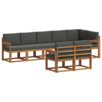 Outdoor Sofa Set 8 pcs Natural and Anthracite