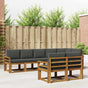 Outdoor Sofa Set 8 pcs Natural and Anthracite