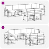 Outdoor Sofa Set 8 pcs Natural and Anthracite