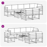 Outdoor Sofa Set 9 pcs Natural and Anthracite