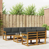 Outdoor Sofa Set 9 pcs Natural and Anthracite